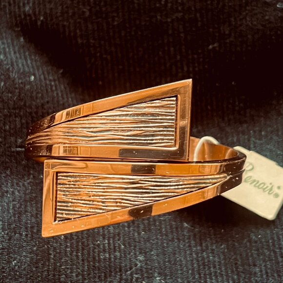 Vintage Renoir Copper Bracelet & Earrings Set - Mid-Century - Picture 2 of 6